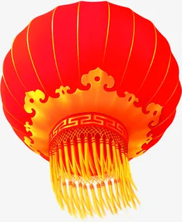 手绘红色花纹新年灯笼装饰免抠 手绘红色花纹新年灯笼装饰免抠