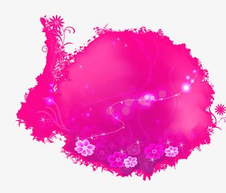 紫色彩色墨迹免抠