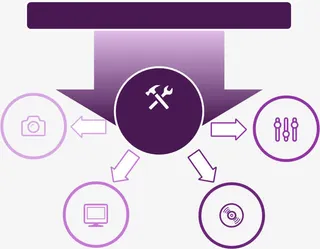 紫色箭头结构免抠