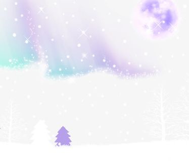 夜晚雪景免抠
