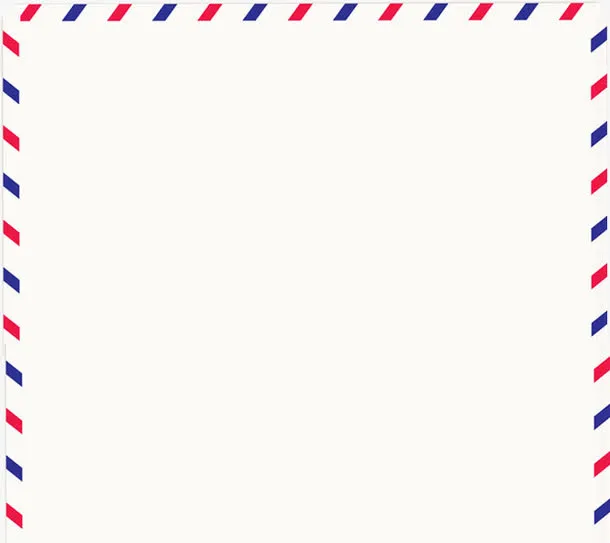 卡通可爱信件边框免抠