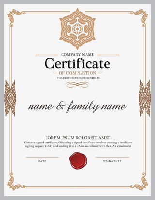 矢量欧式古典聘书证书免抠