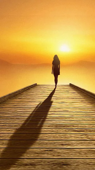 女人背影背景高清