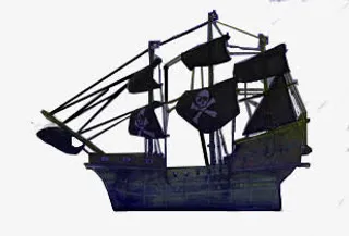 帆船-黑珍珠号免抠