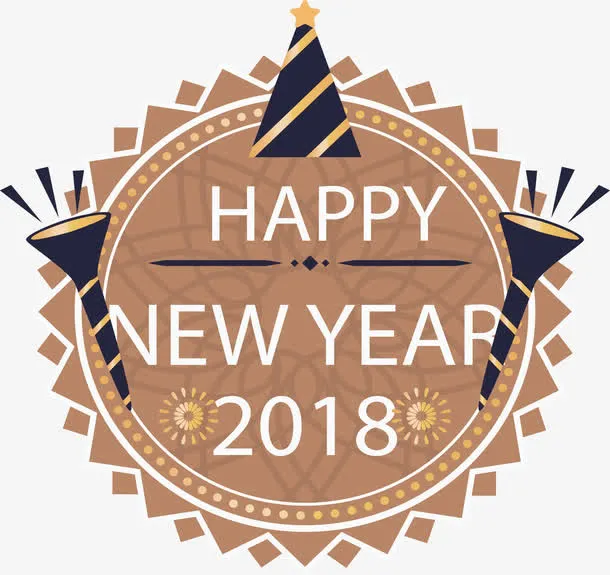 锯齿新年标签免抠