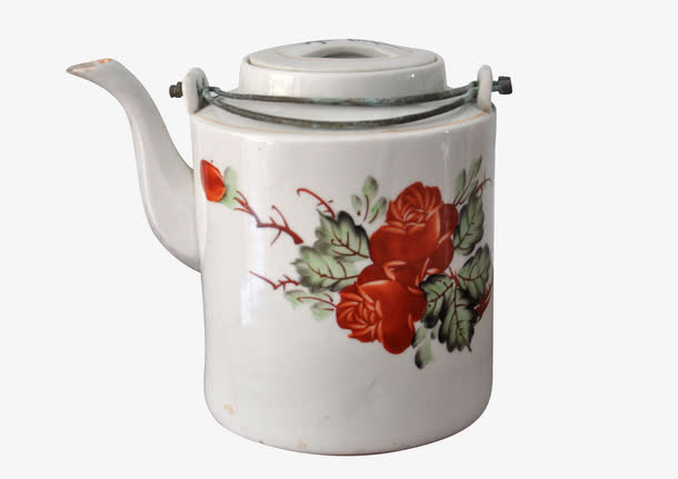 老式茶壶免抠