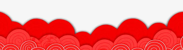 剪纸祥云新年春节免抠
