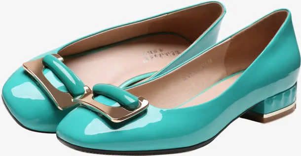 清新春季绿色女鞋免抠