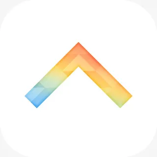 蓝色红色渐变直角箭头图片免抠