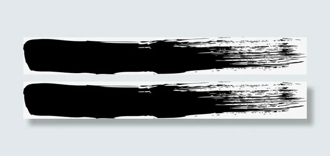 黑色条纹墨迹招聘免抠