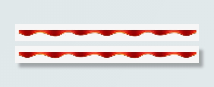 红色中国风喜庆波浪分割免抠