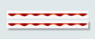 红色中国风喜庆波浪分割免抠