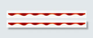 红色中国风喜庆波浪分割免抠