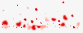 红色浪漫爱心漂浮素材免抠