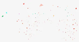 清新礼花碎片漂浮素材免抠