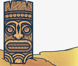 矢量民族图腾柱免抠