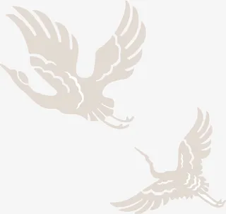 仙鹤，底纹，复古，登高免抠