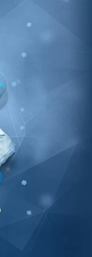 蓝色雪花线条壁纸免抠