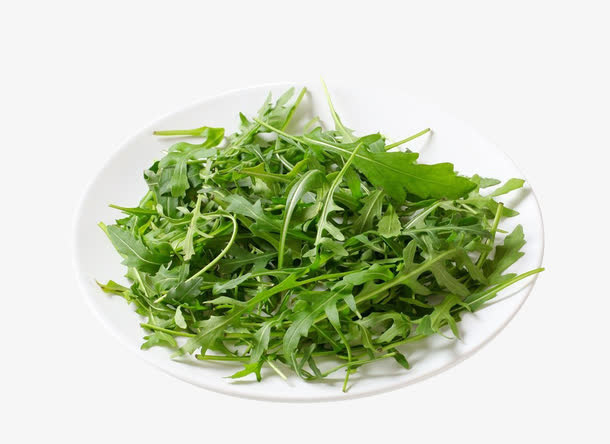 一盘芝麻菜摄影免抠