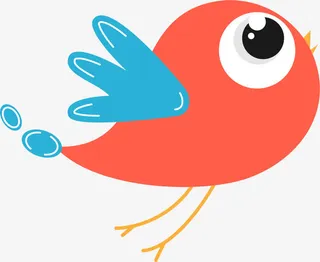 飞翔的卡通小鸟免抠