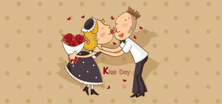 甜蜜情人节纹理棕色banner背景高清