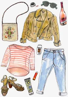 时尚春季穿搭免抠