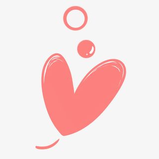 粉色手绘爱心免抠