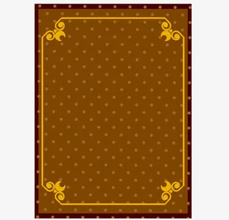 矢量土黄色复古宫廷卡片边框 花免抠