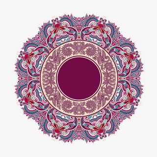 矢量复古花纹底纹免抠