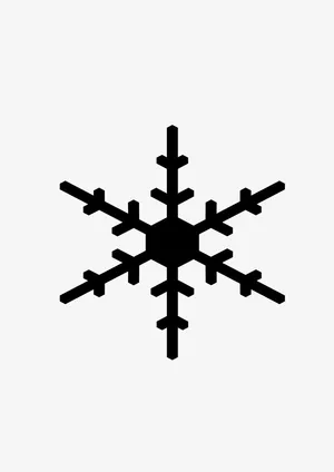 雪花黑色图案免抠