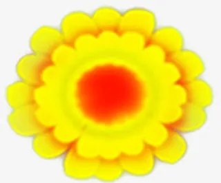 手绘黄色卡通小花春天免抠