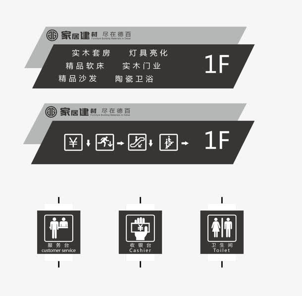 楼层及安全出口标识牌免抠