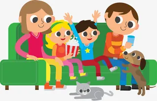 卡通png幸福快乐一家人免抠