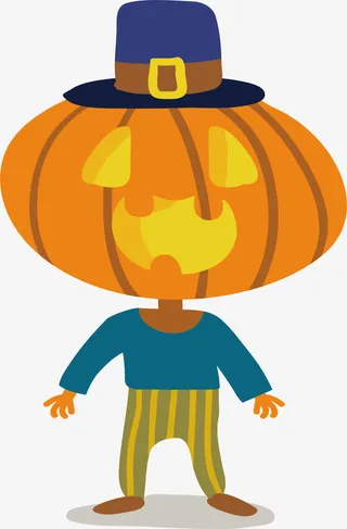 惊恐的南瓜怪免抠