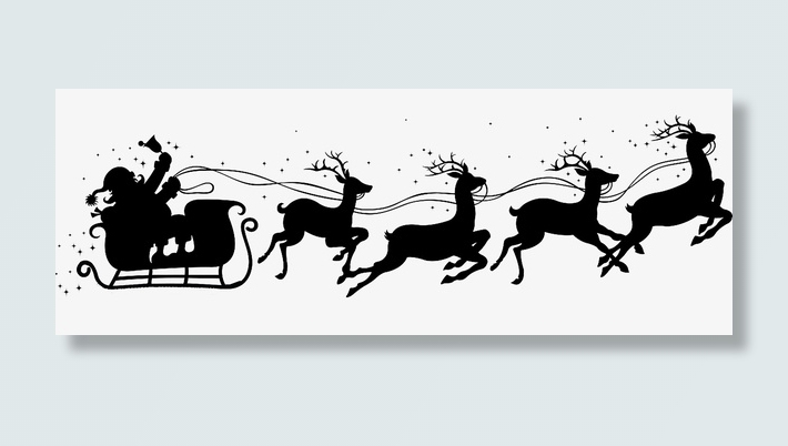 圣诞老人忙碌的节日免抠