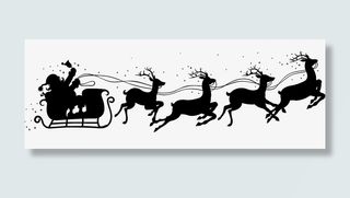 圣诞老人忙碌的节日免抠