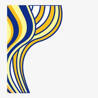 卡通条纹波浪边框免抠