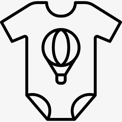 婴儿的衣服用热气球图标免抠