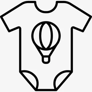 婴儿的衣服用热气球图标免抠