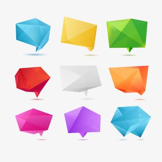 水晶色彩形状对话框免抠