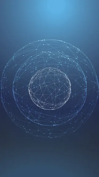 蓝色圆形电子商务H5背景高清