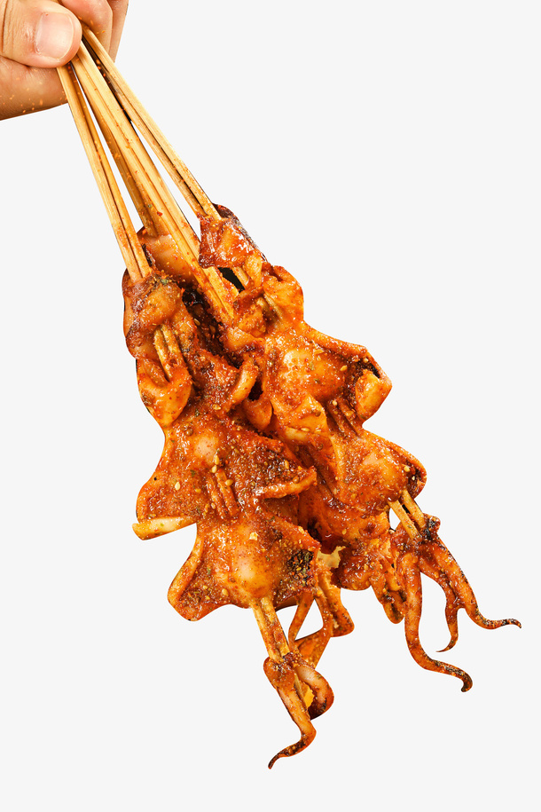 烧烤  美食  鱿鱼免抠