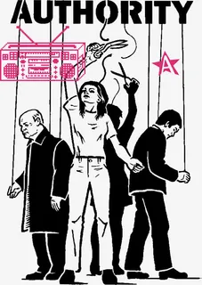 提线木偶女人男人印花矢量免抠