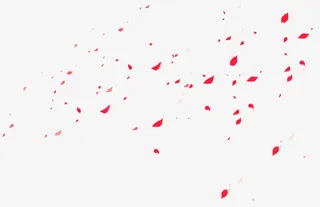红色飘散的花瓣免抠素材免抠漂浮花瓣元素