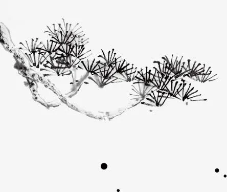 水墨风格枝丫免抠