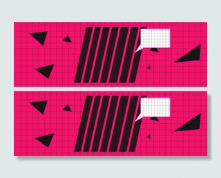 几何创意三角形红色电商促销banner高清