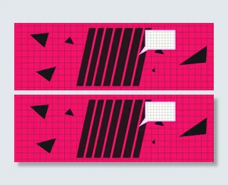 几何创意三角形红色电商促销banner高清