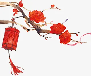 卡通手绘红色灯笼免抠