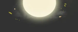 元宵月亮梦幻黑色banner背景高清