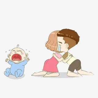 爸爸妈妈和哭闹的宝宝免抠 爸爸妈妈和哭闹的宝宝免抠